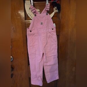 CARHARTT Bubblegum Pink Toddler Overalls Size 4